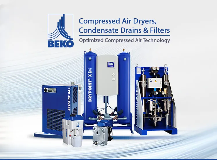 BEKO Air Dryers
and Condensate Drains 
Distributed by mdi
